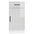 Armoire de cuisine Lucca blanc brillant bois ingénierie