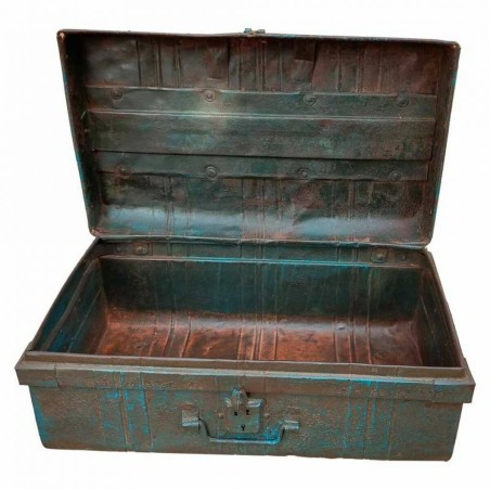 Decorative suitcase Alexandra House Living Blue Iron Traditional style