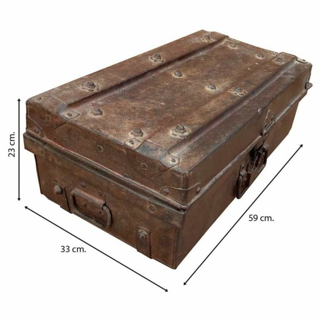 Valise décorative Alexandra House Living Marron Fer Style artisanal 3