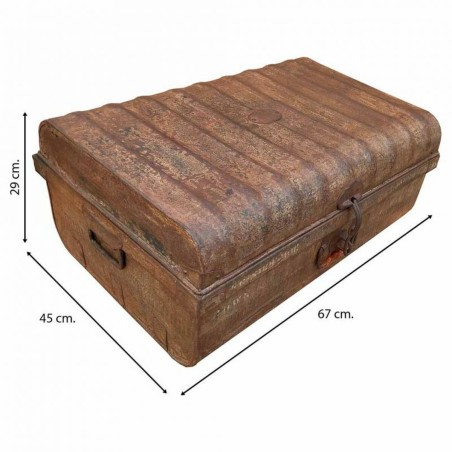 Decorative suitcase Alexandra House Living Brown Iron Traditional styl