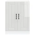 Meuble de base de lavabo Lucca blanc brillant bois ingénierie