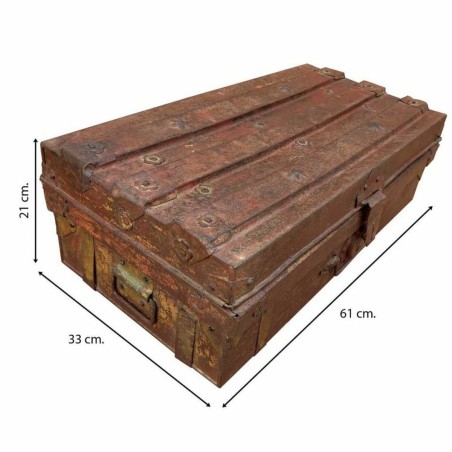 Valise décorative Alexandra House Living Marron Fer Style artisanal 3