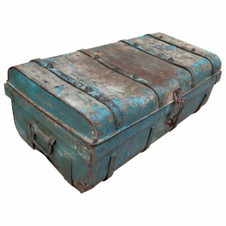 Valise décorative Alexandra House Living Bleu Fer Style artisanal 34