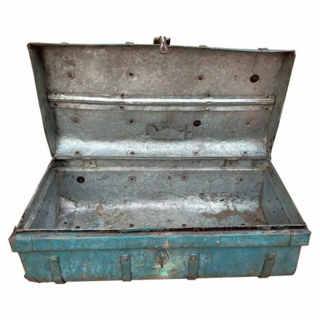 Decorative suitcase Alexandra House Living Blue Iron Traditional style