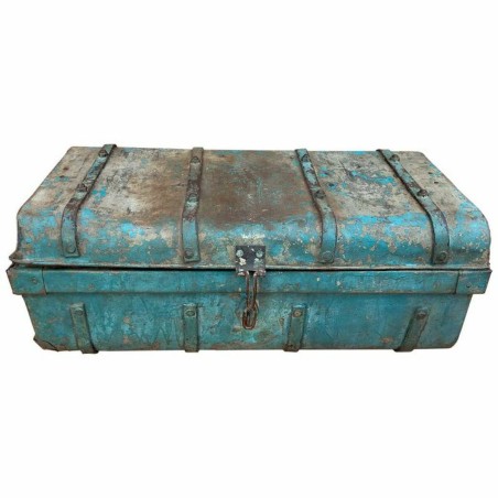 Valise décorative Alexandra House Living Bleu Fer Style artisanal 34