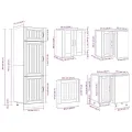 Ensemble d'armoires de cuisine 14 pcs Lucca bois d'ingénierie