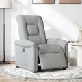 Fauteuil inclinable électrique Gris clair Tissu