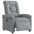Fauteuil inclinable électrique Gris clair Tissu