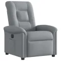 Fauteuil inclinable électrique Gris clair Tissu