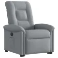 Fauteuil inclinable électrique gris clair tissu