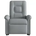 Fauteuil inclinable électrique gris clair tissu