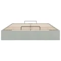 Cadre de lit ottoman sans matelas gris clair 140x200 cm velours