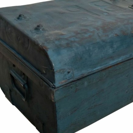 Decorative suitcase Alexandra House Living Blue Iron Traditional style 2