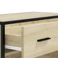 Armoire à chaussures chêne sonoma bois d'ingénierie et métal