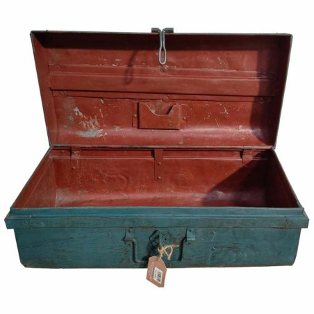 Decorative suitcase Alexandra House Living Blue Iron Traditional style