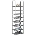 Étagère à chaussures 8 niveaux 44x28x145 cm tissu non-tissé