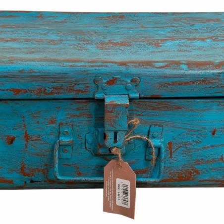 Valise décorative Alexandra House Living Bleu Fer Style artisanal 39