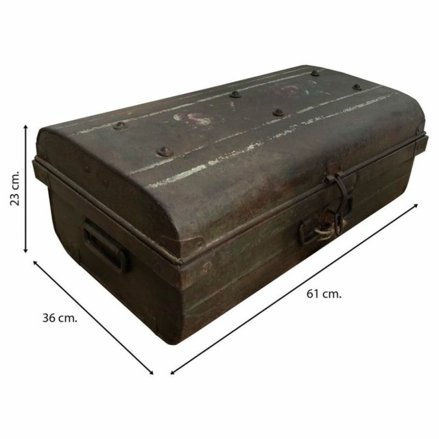 Decorative suitcase Alexandra House Living Brown Iron Traditional styl