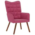 Chaise de relaxation Rouge bordeaux Velours