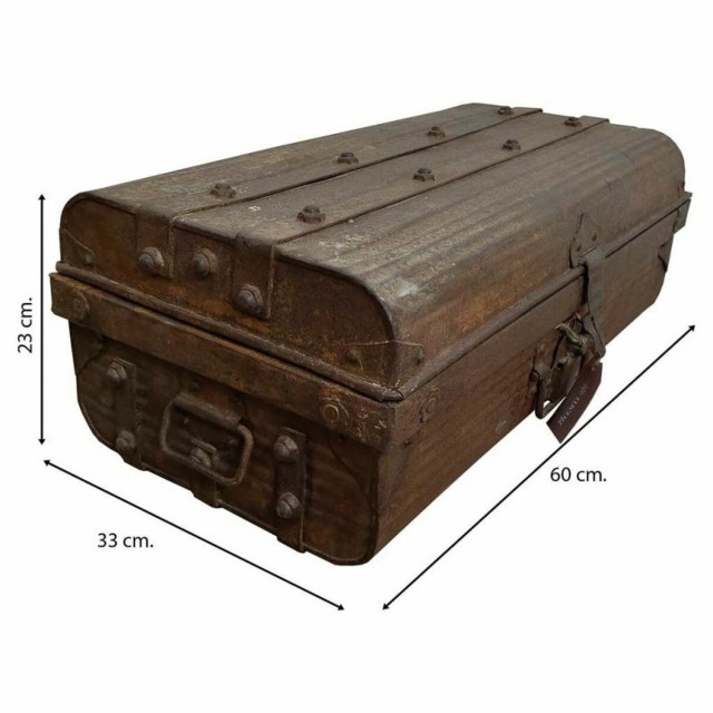 Decorative suitcase Alexandra House Living Brown Iron Traditional styl