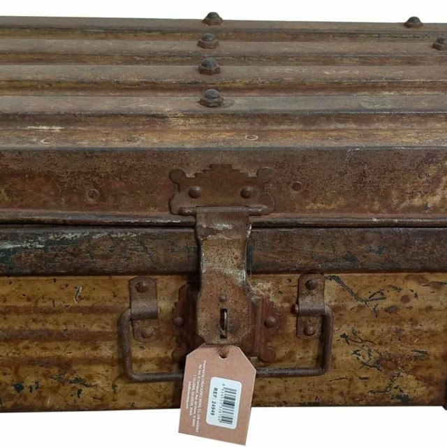 Valise décorative Alexandra House Living Marron Fer Style artisanal 3