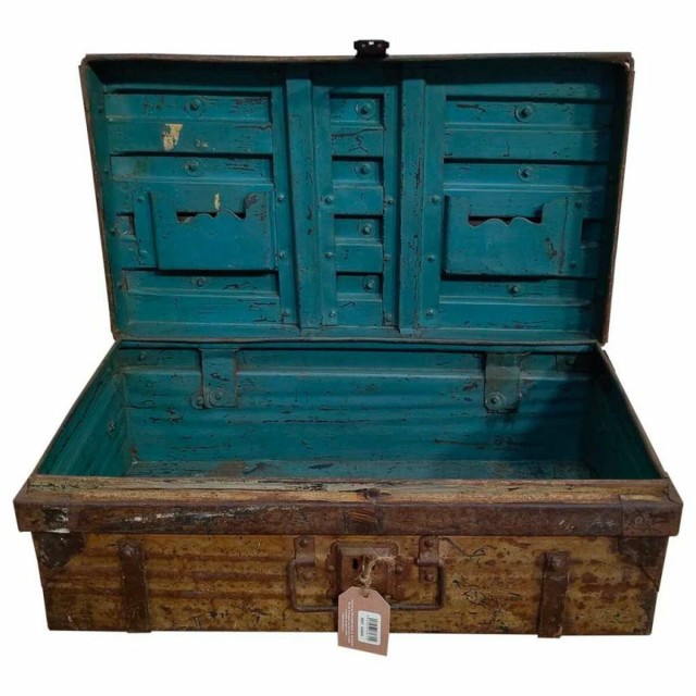 Valise décorative Alexandra House Living Marron Fer Style artisanal 3