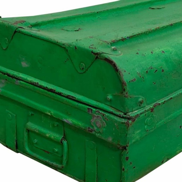 Valise décorative Alexandra House Living Vert Fer Style artisanal 29