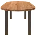 Table à manger 220x100x74 cm bois de chêne massif ovale