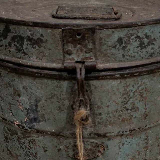 Bidone decorativo Alexandra House Living Marrone Ferro Stile artigiana