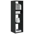 Bibliothèque noir 34x31x112 cm bois d'ingénierie