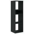 Bibliothèque noir 34x31x112 cm bois d'ingénierie