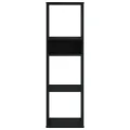 Bibliothèque noir 34x31x112 cm bois d'ingénierie