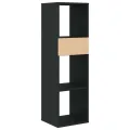 Bibliothèque noir 34x31x112 cm bois d'ingénierie