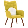 Chaise de relaxation jaune velours