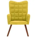 Chaise de relaxation jaune velours