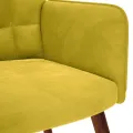 Chaise de relaxation jaune velours