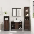 Ensemble de meubles de salle de bain 3 pcs Chêne marron