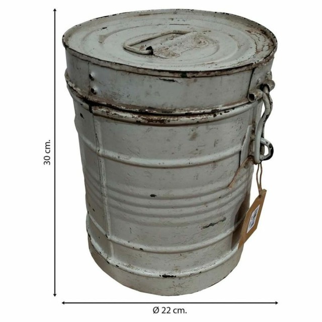 Decorative canister Alexandra House Living White Iron Traditional styl