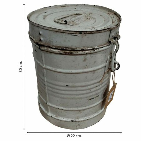 Decorative canister Alexandra House Living White Iron Traditional styl