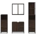 Ensemble de meubles de salle de bain 4 pcs chêne marron