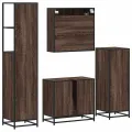 Ensemble de meubles de salle de bain 4 pcs chêne marron
