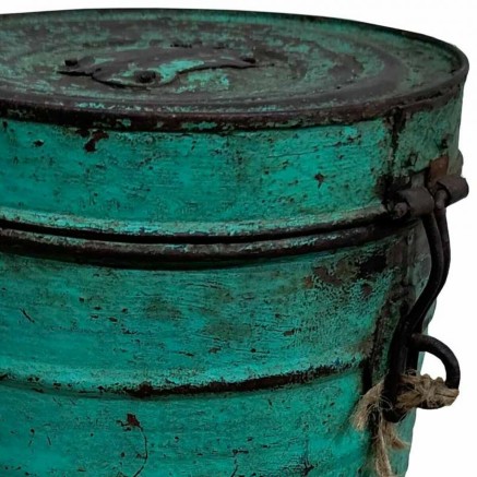 Decorative canister Alexandra House Living Green Iron Traditional styl 2
