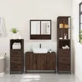 Ensemble de meubles de salle de bain 4 pcs chêne marron