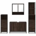 Ensemble de meubles de salle de bain 4 pcs chêne marron