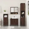 Ensemble de meubles de salle de bain 3 pcs Chêne marron