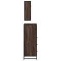 Ensemble de meubles de salle de bain 3 pcs Chêne marron