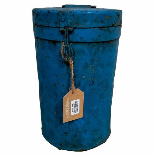 Dekorativer Kanister Alexandra House Living Blau Eisen Handwerks-Stil