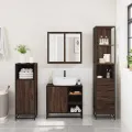 Ensemble de meubles de salle de bain 3 pcs Chêne marron