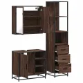 Ensemble de meubles de salle de bain 3 pcs Chêne marron