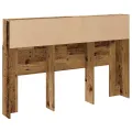 Armoire de tête de lit vieux bois 160x19x103,5 cm